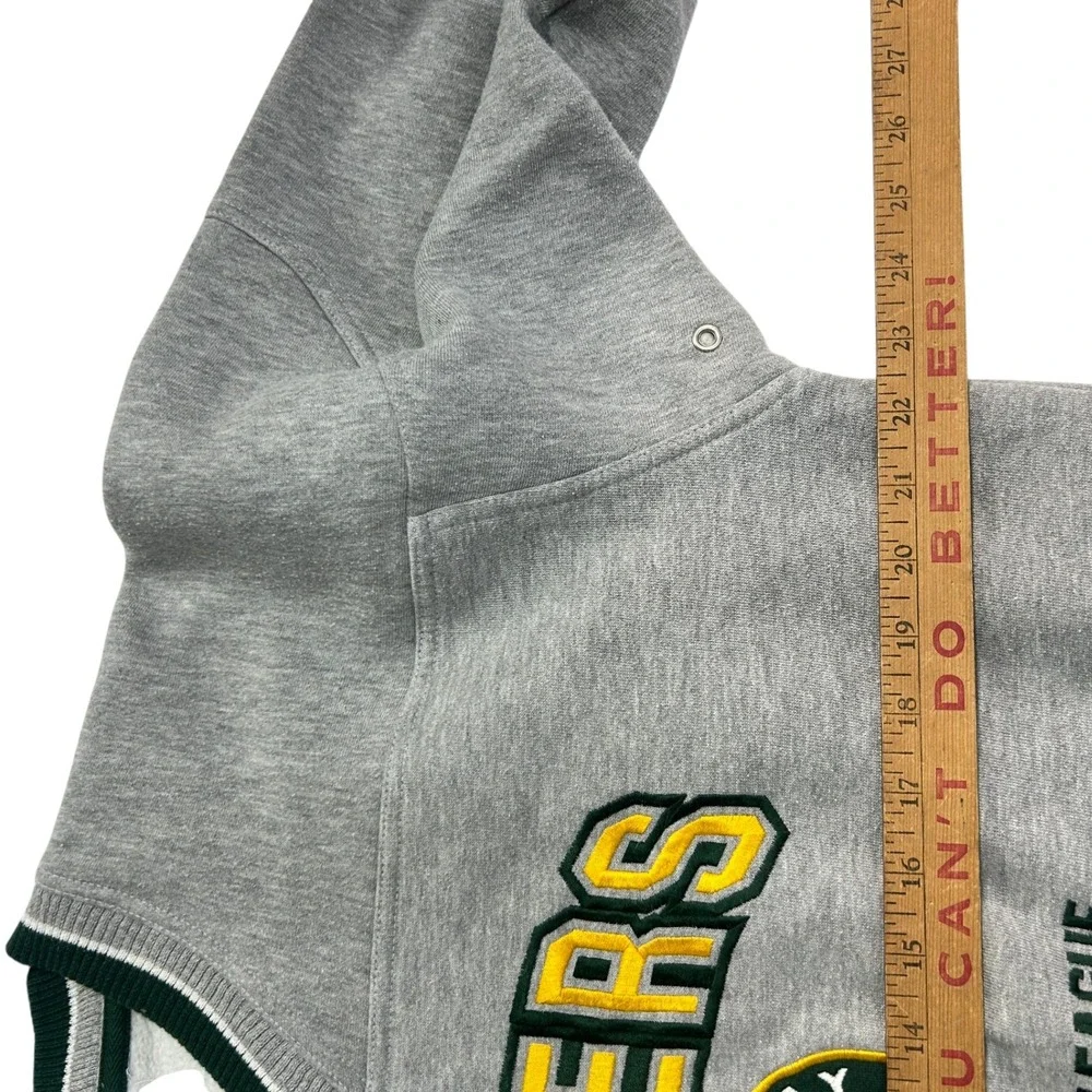 Vintage Green Bay Packers Lee Sport NFL Embroidered Sweatshirt Medium Gray 90s